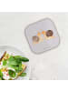Mr. & Mrs. Panda Glasuntersetzer Schnecken Liebe ohne Spruch in Grau Pastell
