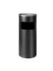relaxdays Standaschenbecher in Schwarz/ Silber – (H)60,5 x Ø24 cm