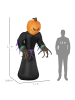 HOMCOM Halloween Dekoration-L110 x B66 x H210 cm-Orange+Schwarz