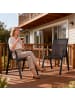 relaxdays 2 x Gartenstühle in Anthrazit - (B)56 x (H)90 x (T)65 cm