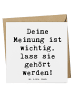 Mr. & Mrs. Panda Grußkarte Spruch Mutig zu seinen Meinungen steh... in Weiß