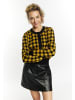 myMo ROCKS Damen Strickjacke in Schwarz Gelb