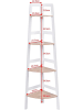 COSTWAY Eckregal 4 Ebenen in Weiß