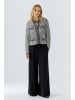 Oui Strickjacke in black offwhite
