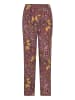 GOLDNER Kurzgröße:  Printhose Luftige Viskosehose mit Paisley-Muster in orange / schwarz / gemustert