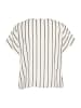 Kaffe Kurzarm-Bluse KAbeathe Loose fit in Chalk/Black Stripe
