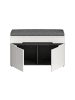 ebuy24 Sitzbank Canu (2-teilig) Weiß 80 x 37 cm