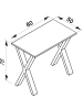VCM  Premium Holz Esstisch Tisch Xona X Silber in Silber / Honig-Eiche