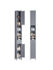 VASAGLE Badschrank in Taubengrau - (B)21.4 x (H)180 x (T)19.5 cm