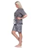 NORMANN Shorty Pyjama kurzarm Schlafanzug - 72767 in grau