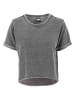 Urban Classics Urban Classics Damen Ladies Cropped Burnout Short Sleeve Crew in darkgrey