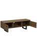 Beliani TV-Schrank TIMBER in Braun/Grau - (W) 140 x (H) 47 x (L) 41 cm