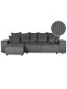 Beliani Ecksofa LUSPA in Grau/Schwarz - (W) 294 x (H) 71 x (L) 130 cm