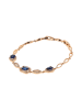 faina Women Crystal-Studded Bracelet in Rose Gold Navy