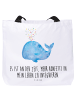 Mr. & Mrs. Panda Reisetasche Wal Konfetti mit Spruch in Weiß