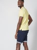 KOROSHI KURZARM POLOSHIRT PIQUE in LIMON / ZITRONENGELB