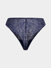 Erlich Textil  Spitzen String FLUID LACE HIGH WAIST BRAZIL in mitternachtblau