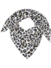 styleBREAKER Musselin Dreiecksschal mit Leoparden Print in Weiß