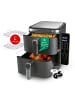 Gourmet Maxx Heißluft-Fritteuse Doppelkorb vertikal 2x 5l 2800W grau inkl. Grillrost grau