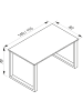 VCM  Premium Esstisch Küchentisch Xona X 140x80 in Silber / Honig-Eiche