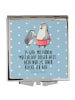 Mr. & Mrs. Panda Handspiegel Pinguin mit Kind mit Spruch in Blau Pastell