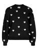 Noisy may Stylischer Oversize Karierter Pullover mit Rundhals Ausschnitt in Schwarz-2