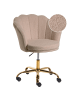 Beliani Bürostuhl MONTICELLO in Beige/Gold/Schwarz - (W) 60 x (H) 79 x (L) 60 cm