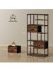 HOMCOM Bücherregal in Rustikal-Braun 72,5L x 30B x 150H cm