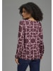 Laura Scott Langarmshirt in bordeaux-pink-gemustert