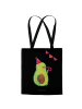 Mr. & Mrs. Panda Tragetasche Avocado Party Zeit ohne Spruch in Schwarz