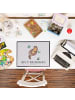 Mr. & Mrs. Panda Schreibtischunterlage Otter Seerose mit Spruch in Grau Pastell