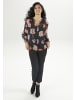 Aniston SELECTED Schlupfbluse in schwarz-offwhite-orange-rosa