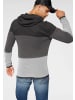 Bruno Banani Kapuzenpullover in anthrazit-gestreift