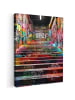 MuchoWow Leinwand bilder Bunte Treppe (BxH)