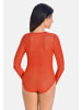 Teyli Langärmeliger Mesh-Bodysuit für Frauen Ero in rot