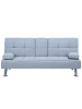 Beliani 3-Sitzer Sofa ROXEN in Grau/Silber - (W) 168 x (H) 76 x (L) 81 cm