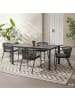home24 Gartenstuhl Arin 4er-Set in Schwarz / Anthrazit