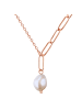 Valero Pearls Halskette Edelstahl Süßwasser-Zuchtperle in roségold