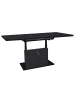 58 aufm Kessel COUCHTISCH Höhenverstellbar Else 3 120x56x70 Holz Keramikoptik Schwarz
