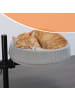 relaxdays Katzenbett in Grau/ Schwarz