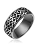 True Rebels Ring aus Edelstahl in silber/schwarz