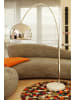 SalesFever Bogenlampe 208 cm höhenverstellbar dimmbar Marmorfuß und Lampenschirm in Chrom