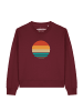 wat? Apparel Sweatshirt Retro Sunset Ocean in Weinrot