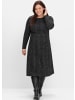 sheego Shirtkleid in schwarz-gemustert