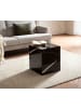 KADIMA DESIGN Couchtisch MONOBLOC 40x40x45 cm Hochglanz mit Marmor Optik, in Schwarz