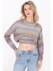 myMo Women Sweater in blue multicolor