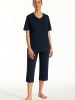 UNCOVER BY SCHIESSER Schlafanzug Nightwear - Dreiviertel in Dunkelblau