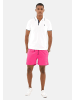 U.S. Polo Assn. Badehose USKyrk – Herren Badeshorts mit elastischem Bund in Fuchsia-Hellblau