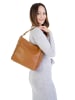 Cluty Handtasche echt Leder in cognac