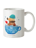 Mr. & Mrs. Panda Kaffeetasse Nachtfalter Schaumbad ohne Spruch in Weiß